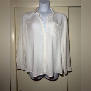 Classic White Button-Up Shirt Women’s XL NWT